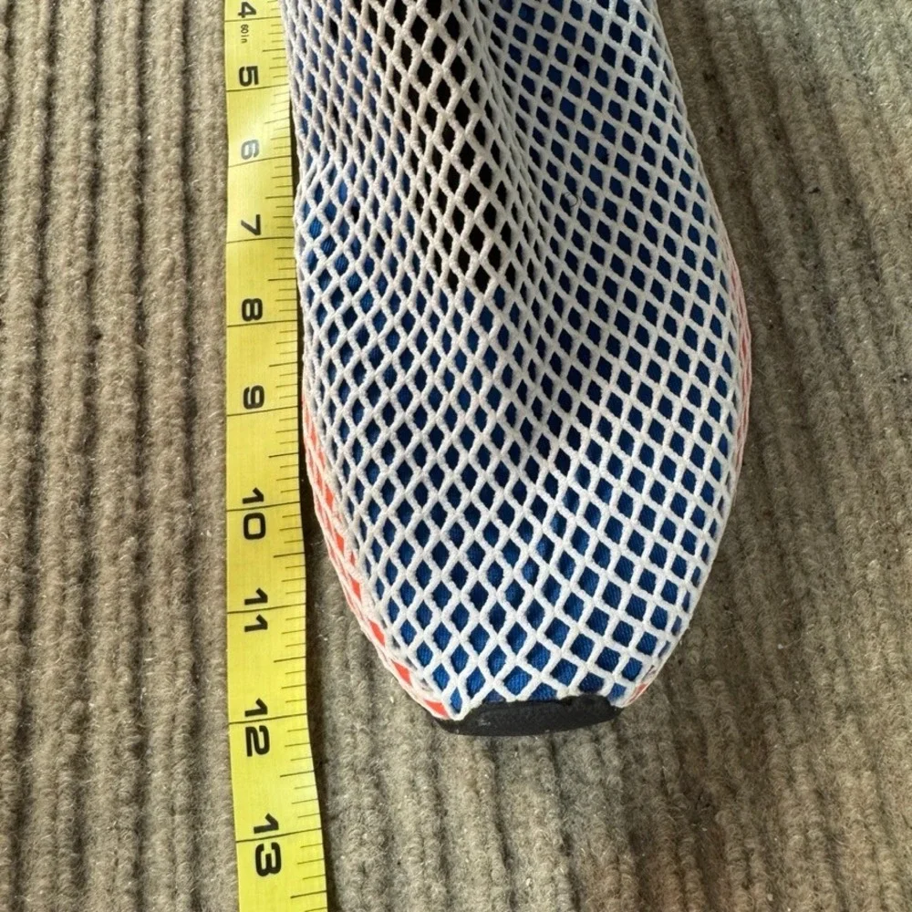 Adidas Deerupt Runner Blue White Solar Red Mesh Slip On Sneakers B41767 Size 11